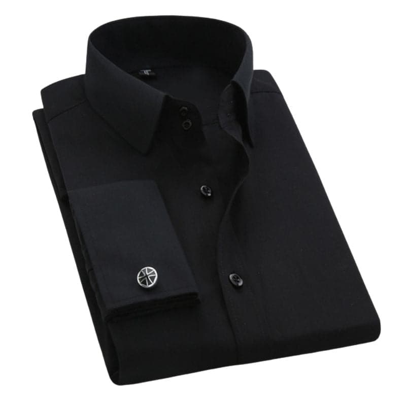 Black formal hot sale shirt design