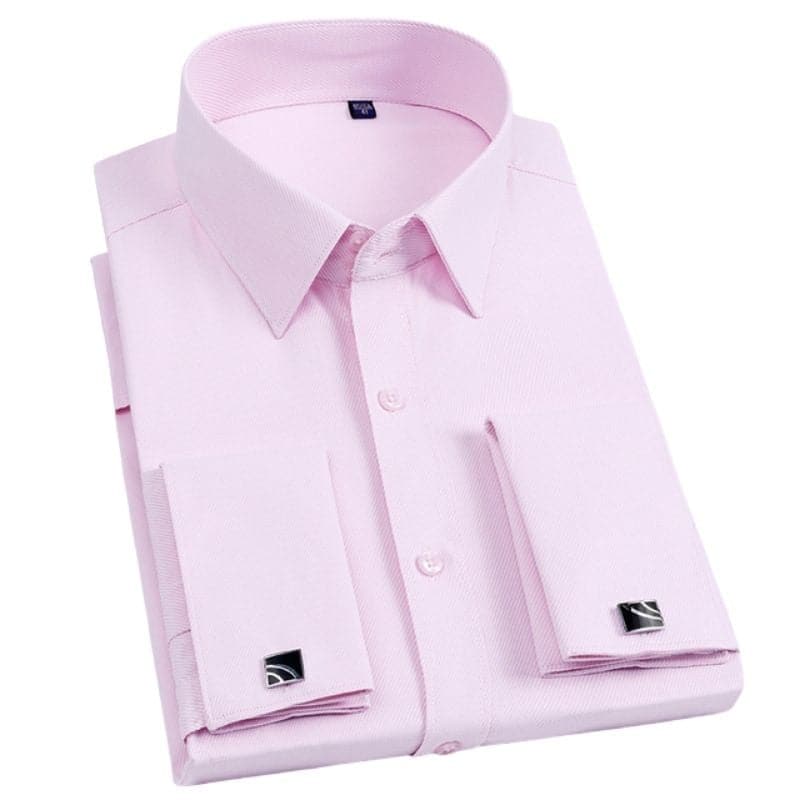 YARDLEY Design Men's Business Formal Premium Quality Long Sleeves Dress Shirt with Free Cufflinks Included - Divine Inspiration Styles