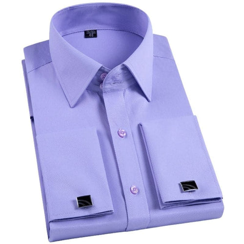 YARDLEY Design Men's Business Formal Premium Quality Long Sleeves Dress Shirt with Free Cufflinks Included - Divine Inspiration Styles