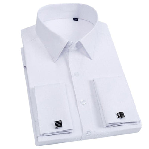 YARDLEY Design Men's Business Formal Premium Quality Long Sleeves Dress Shirt with Free Cufflinks Included - Divine Inspiration Styles