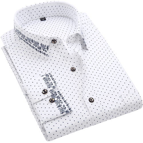 DAVY Men's Fashion Premium Quality Stylish Design Long Sleeves Dress Shirt - Divine Inspiration Styles