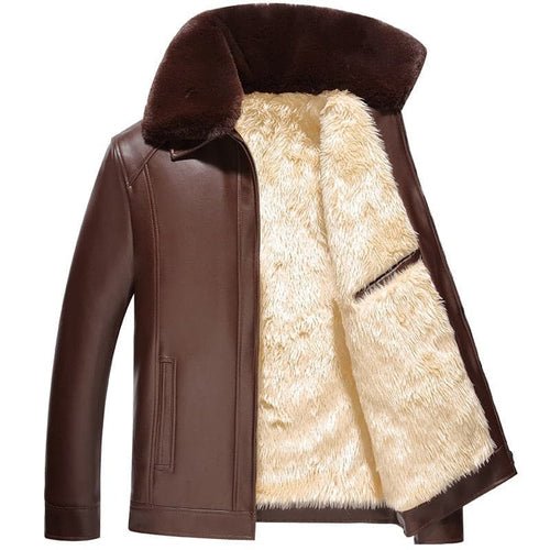 OSM Design Men's Fashion Premium Quality Leather Plush Fur Coat Jacket - Divine Inspiration Styles