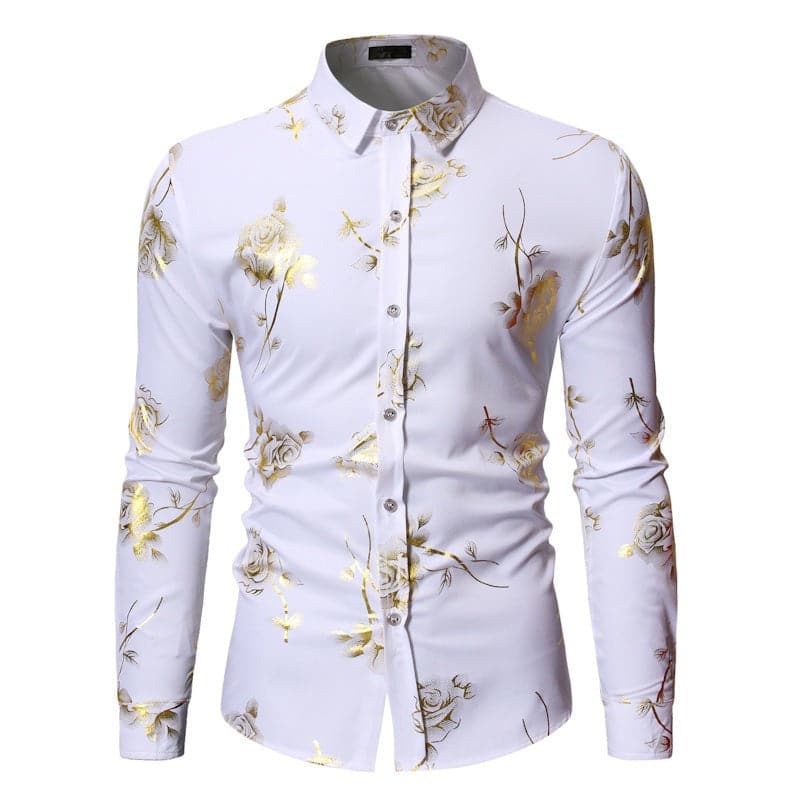 Rose gold dress clearance shirt for men