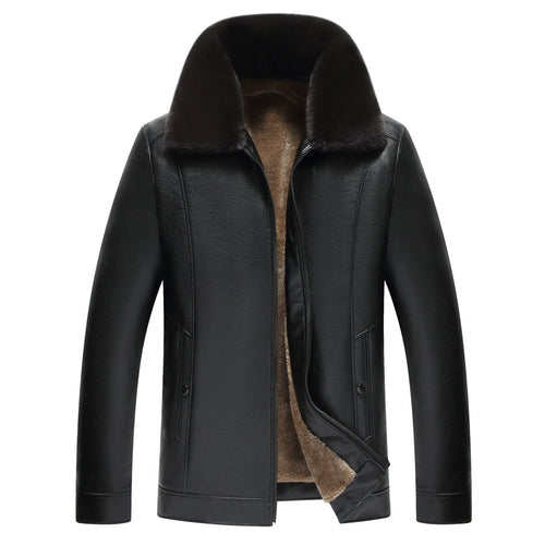 OSM Design Men's Fashion Premium Quality Leather Plush Fur Coat Jacket - Divine Inspiration Styles