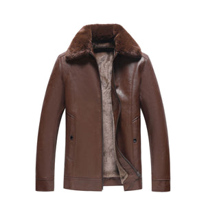 OSM Design Men's Fashion Premium Quality Leather Plush Fur Coat Jacket - Divine Inspiration Styles