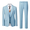 BRADLEY VIP SUITS Men's Fashion Formal Business & Special Events Wear 3 Piece (Jacket + Pants + Vest) Light Blue Sky Blue Suit Set - Divine Inspiration Styles