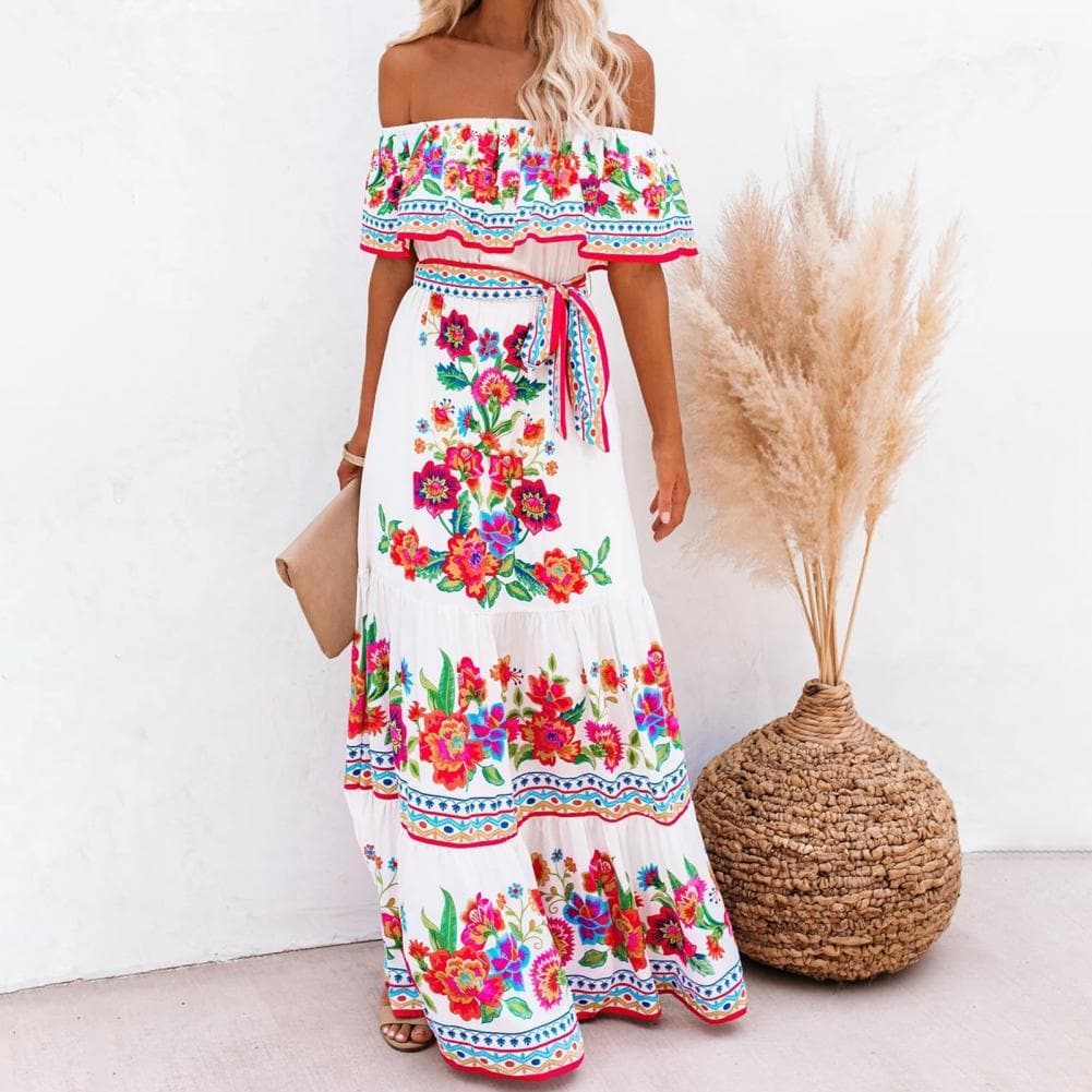 Elegant Mexican Floral Dresses