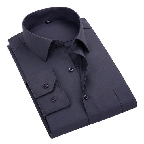 QISHA Men's Business Formal or Business Casual Long Sleeves Dress Shirt - Divine Inspiration Styles