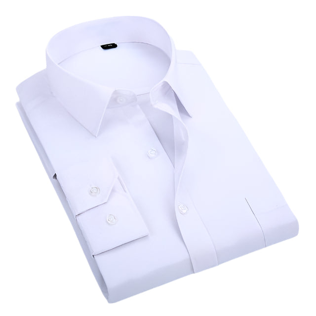 QISHA Men's Business Formal or Business Casual Long Sleeves Dress Shirt - Divine Inspiration Styles